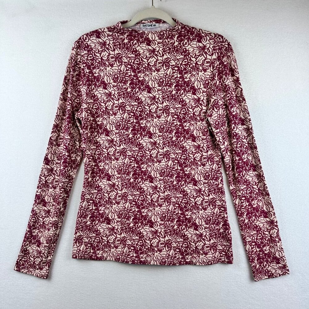 Batsheva Soft Stretchy Womens Size Medium Boho Mod Floral Country Charm Chic